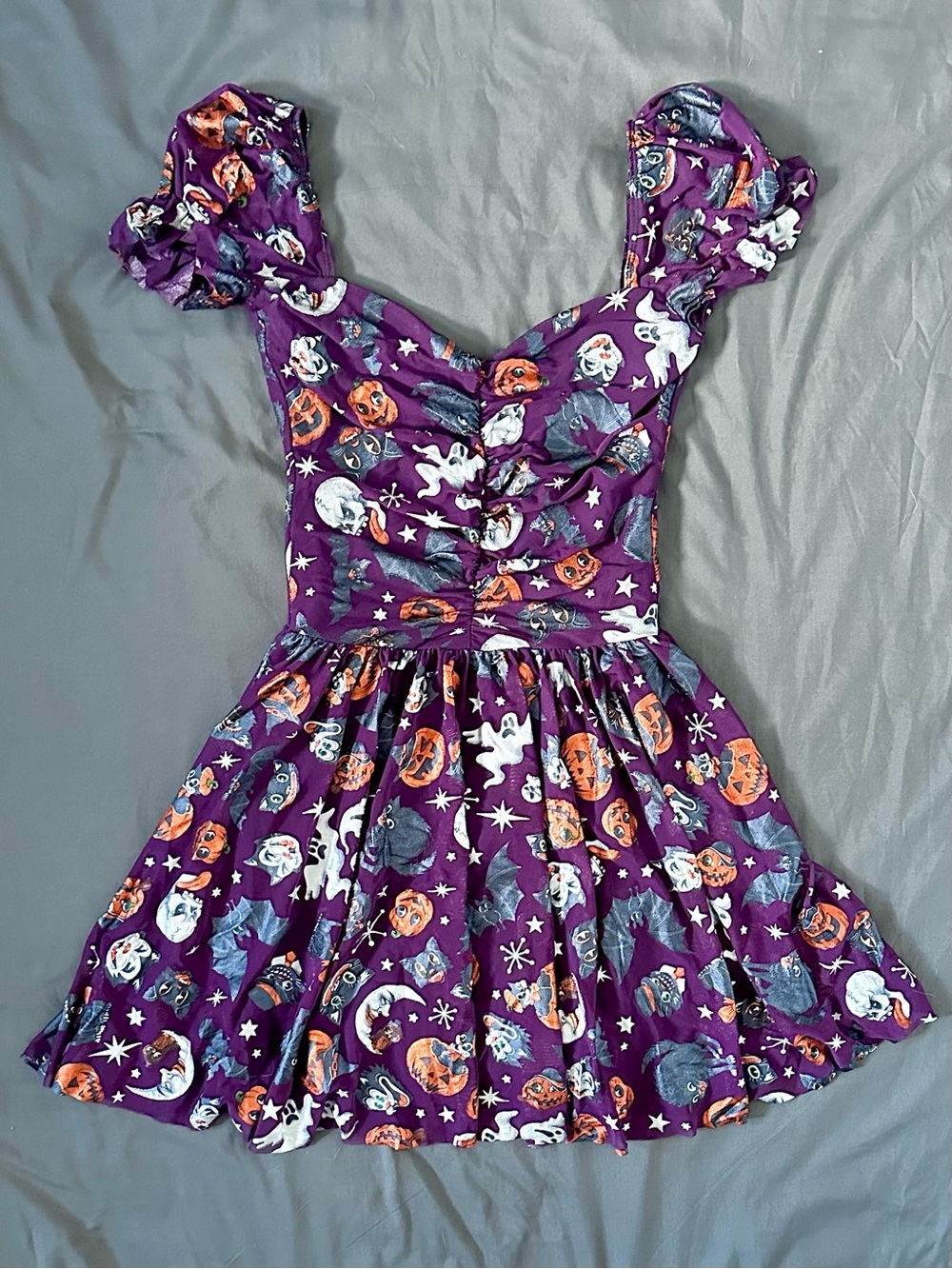 BlackMilk RARE SAMPLE Trick or Treat Cosmic Dress XS BNWOT Vintage Halloween VTG - Picture 3 of 10